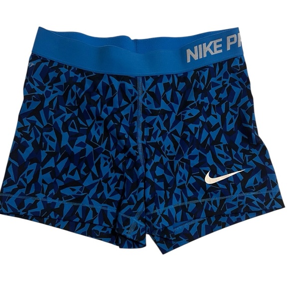Blue Nike Pro spandex shorts - Picture 1 of 5